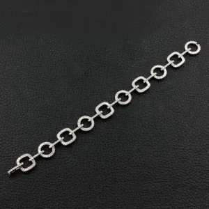 Circle & Square Diamond Bracelet