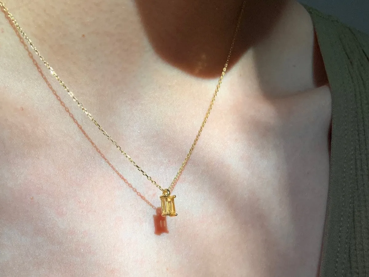 Citrine Necklace Charm