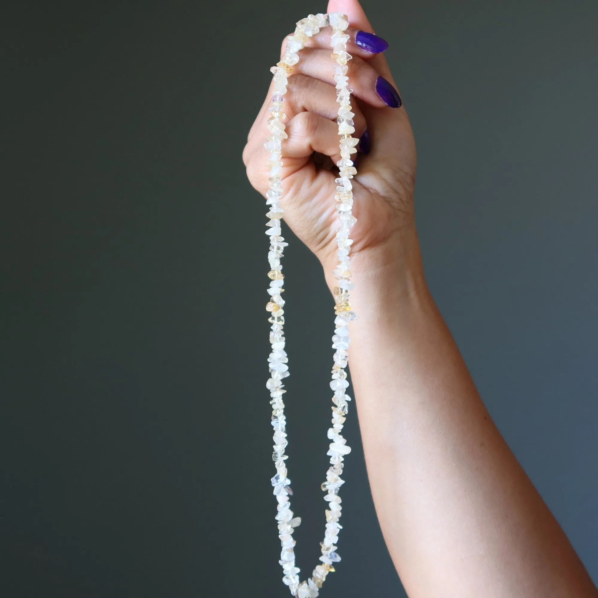 Citrine Necklace Yellow Strands of Royalty