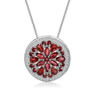 Classic Natural Red Garnet Gemstone Necklace