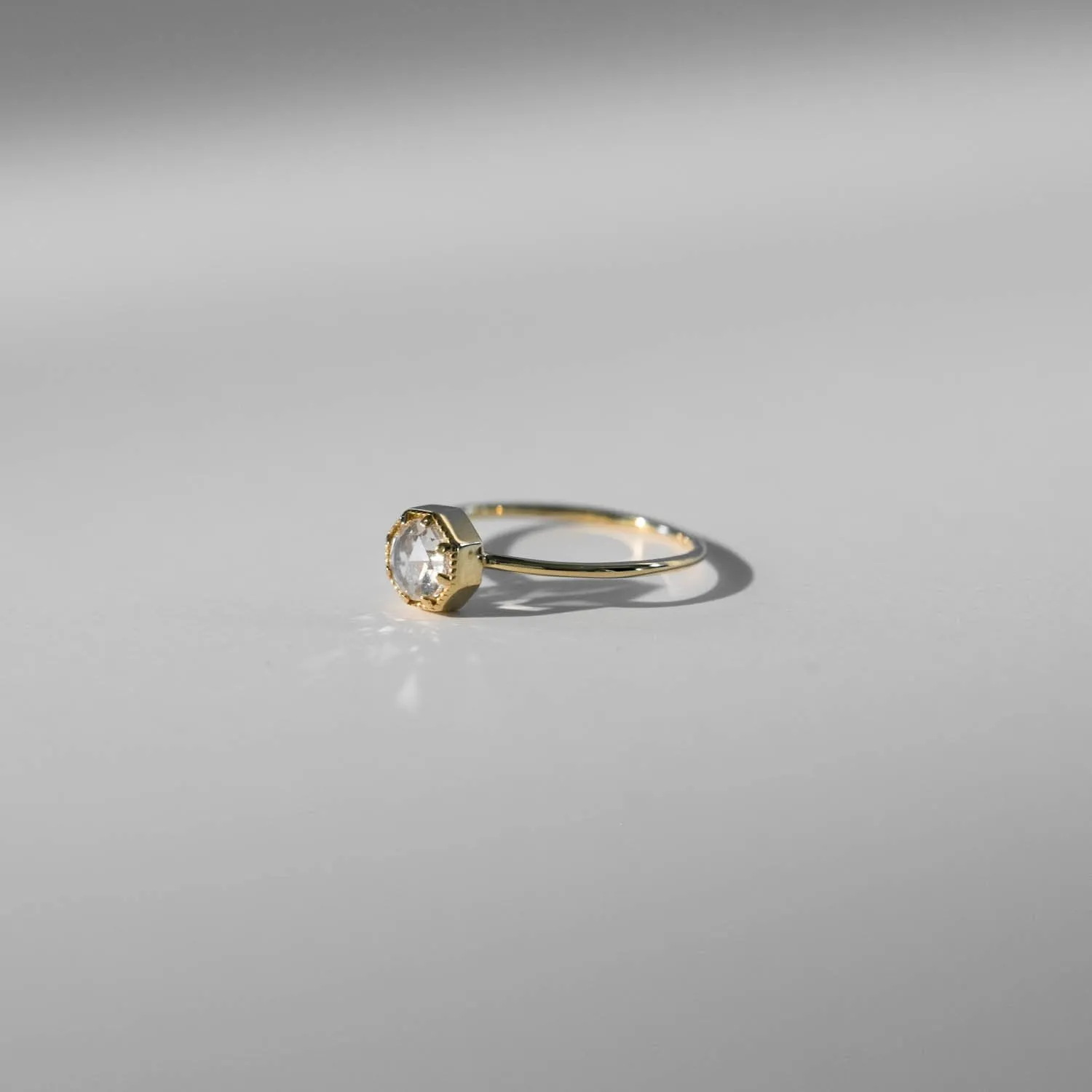 Crown Bezel Diamond Ring