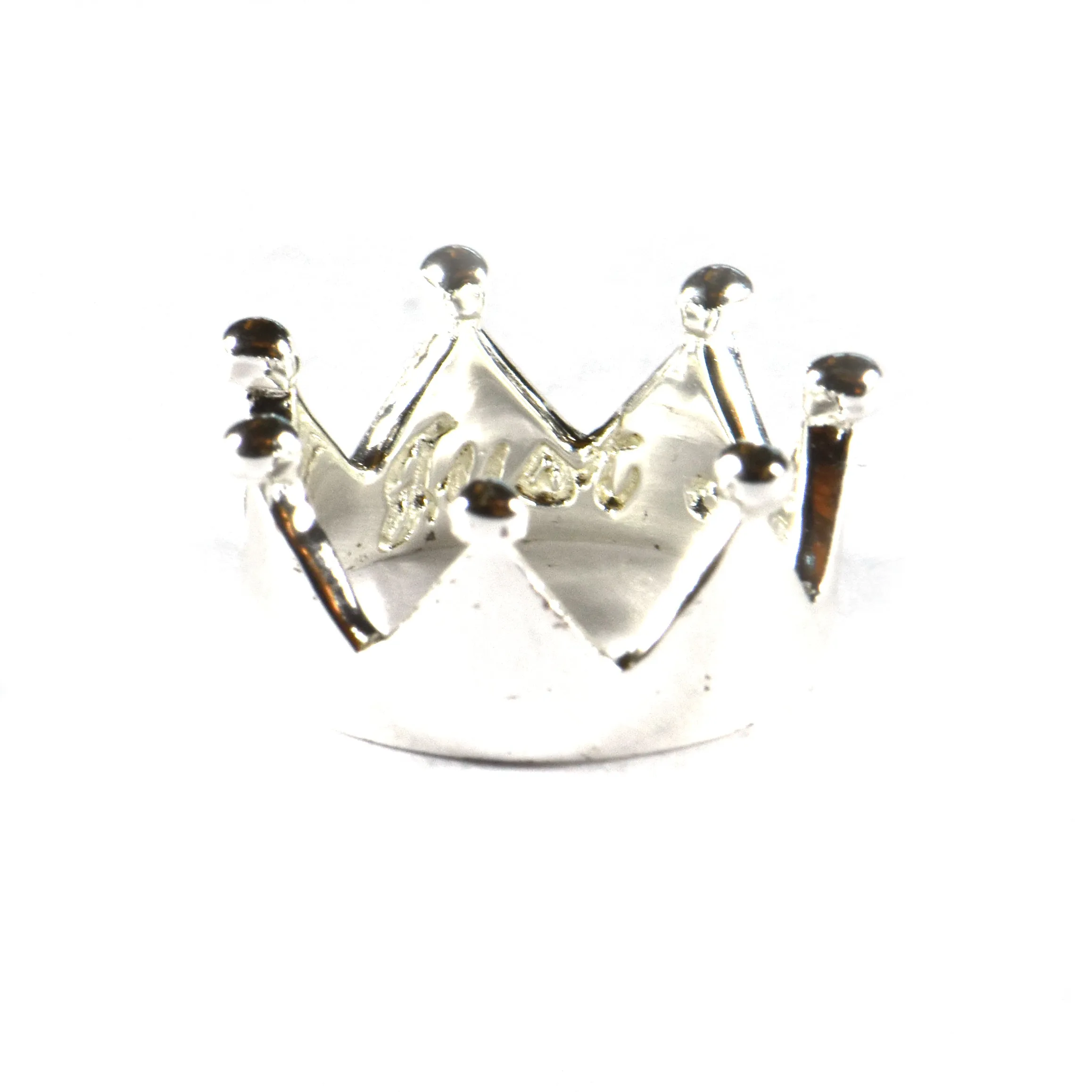 Crown silver ring