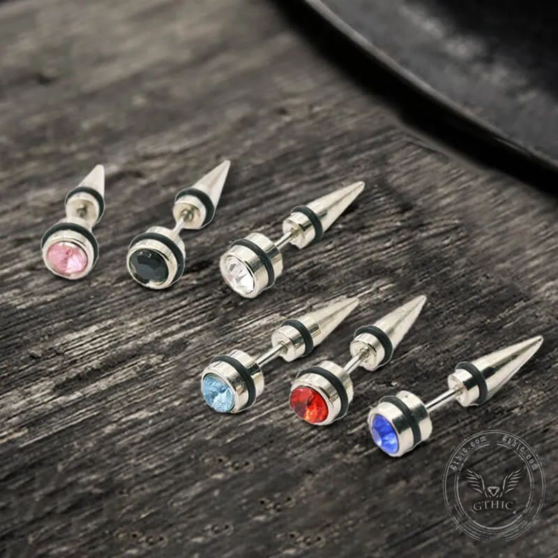 CZ Stone Stainless Steel Stud Earring