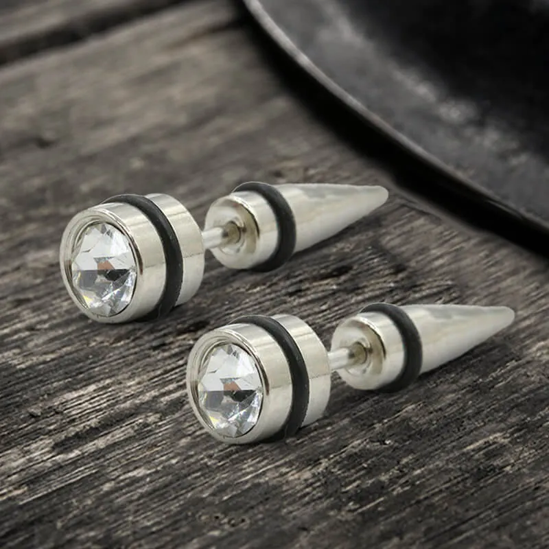 CZ Stone Stainless Steel Stud Earring