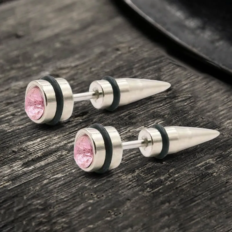 CZ Stone Stainless Steel Stud Earring