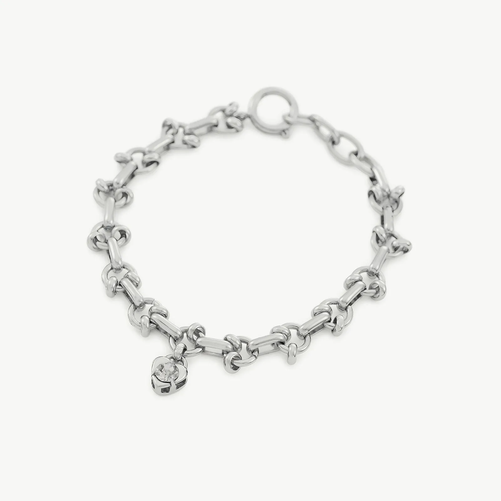 Diamond Heart Chain Bracelet