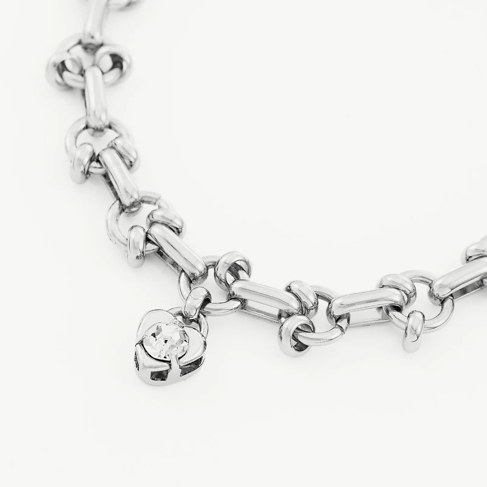 Diamond Heart Chain Bracelet