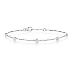 Diamond Jewellery 9ct White Gold Diamond Bracelet BD016W