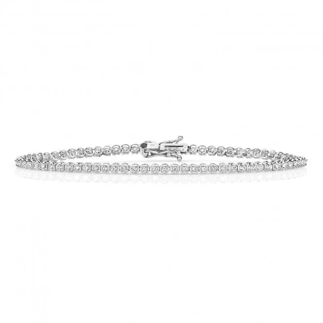 Diamond Jewellery 9ct White Gold Diamond Bracelet BD026W