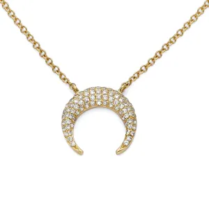 Diamond Moon Necklace