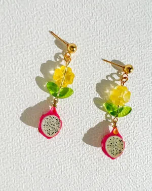 Dragon Fruit Dangle Earrings