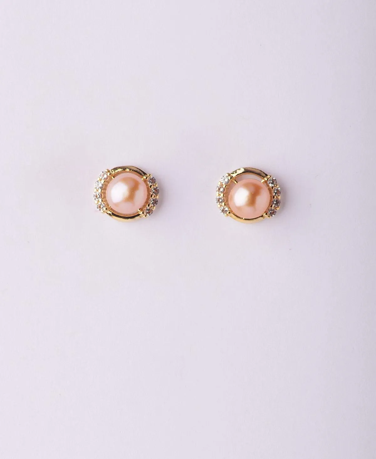 Elegant Real Pearl Stud Earring