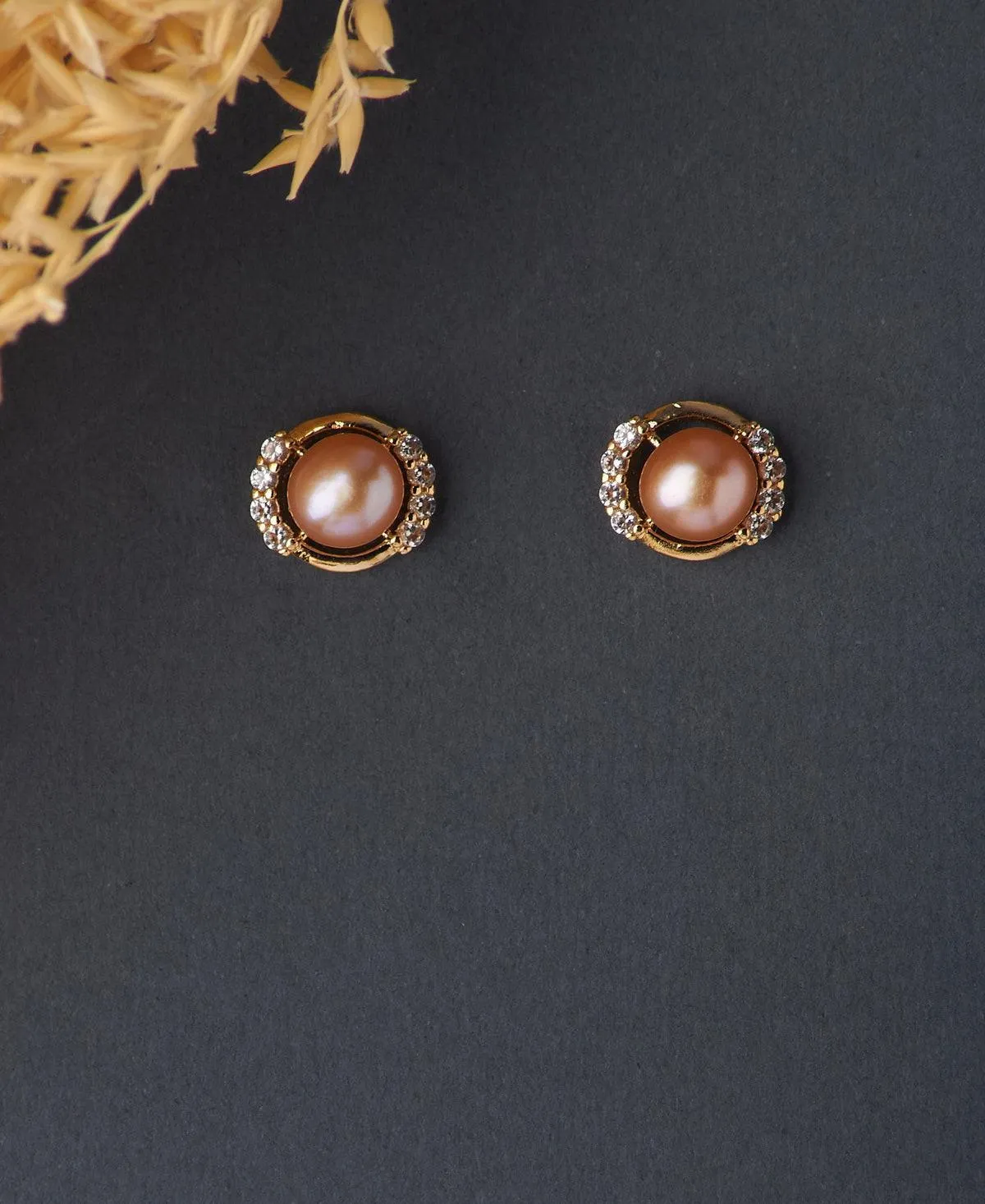 Elegant Real Pearl Stud Earring