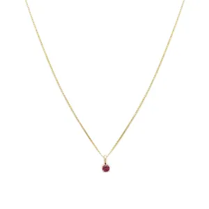 Element Necklace | 14k Gold & Ruby