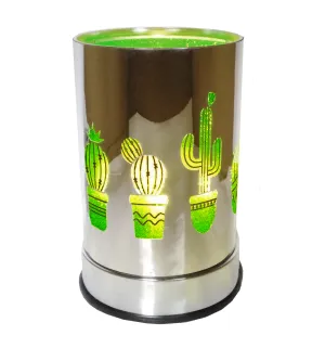 Emerald Cactus Wax Warming Lantern