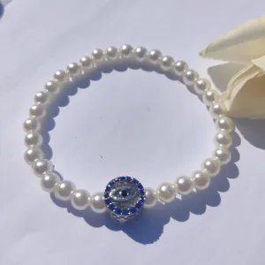 Evil Eye Pearl Bracelet