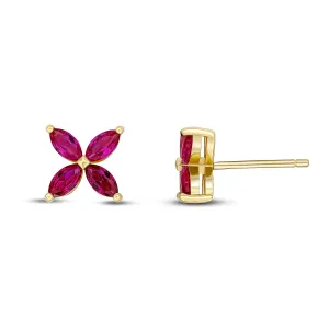 Flo Earrings (Ruby)