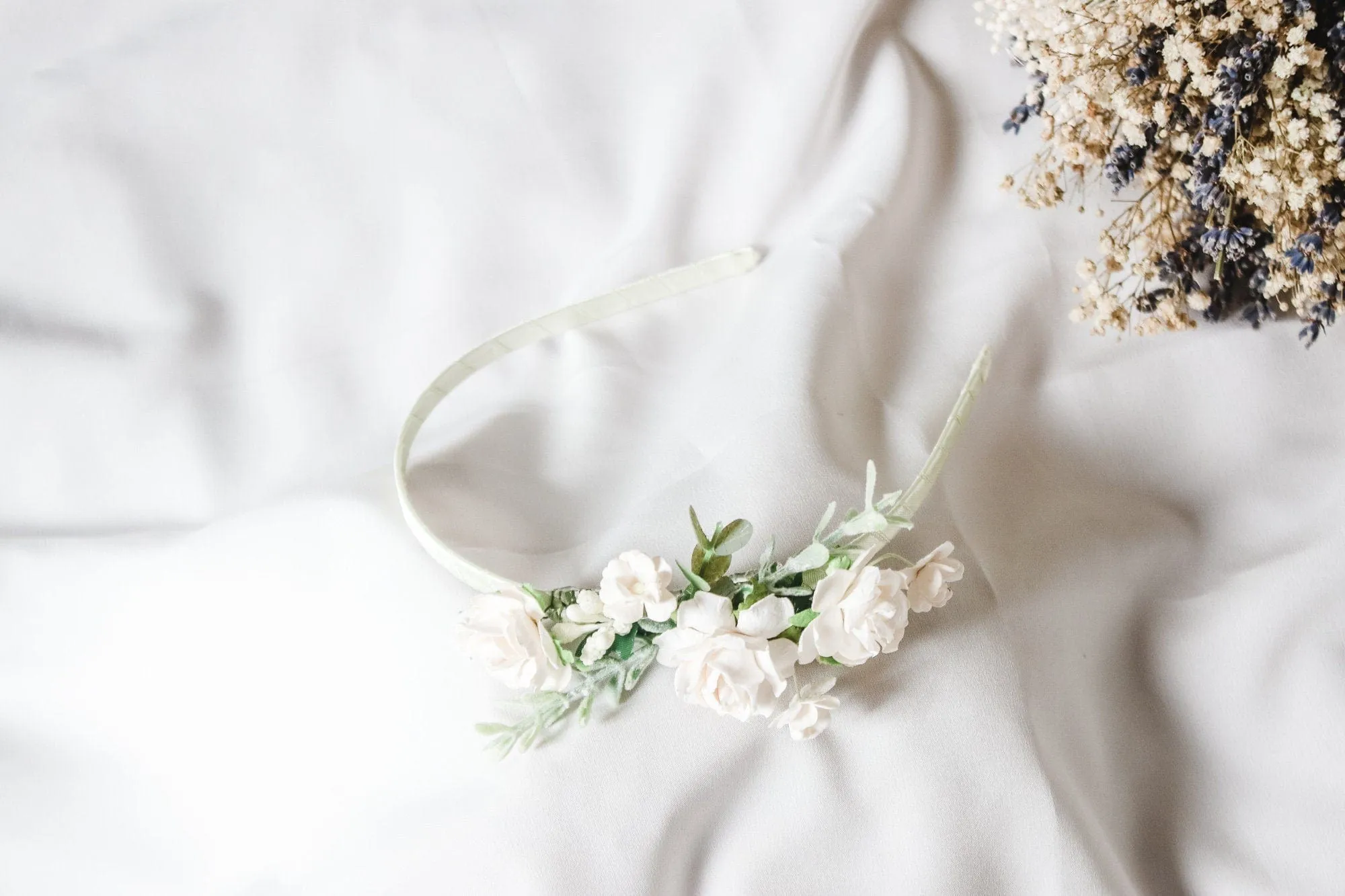 Flower Girl Crown / Baby Floral Crown / Newborn Crown / Newborn Photo Prop / flower crown baby