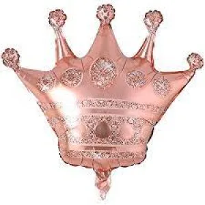 Foil Balloon Rose Gold Crown 3Pcs 18inch