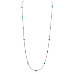 Francine Necklace (Emerald/White)