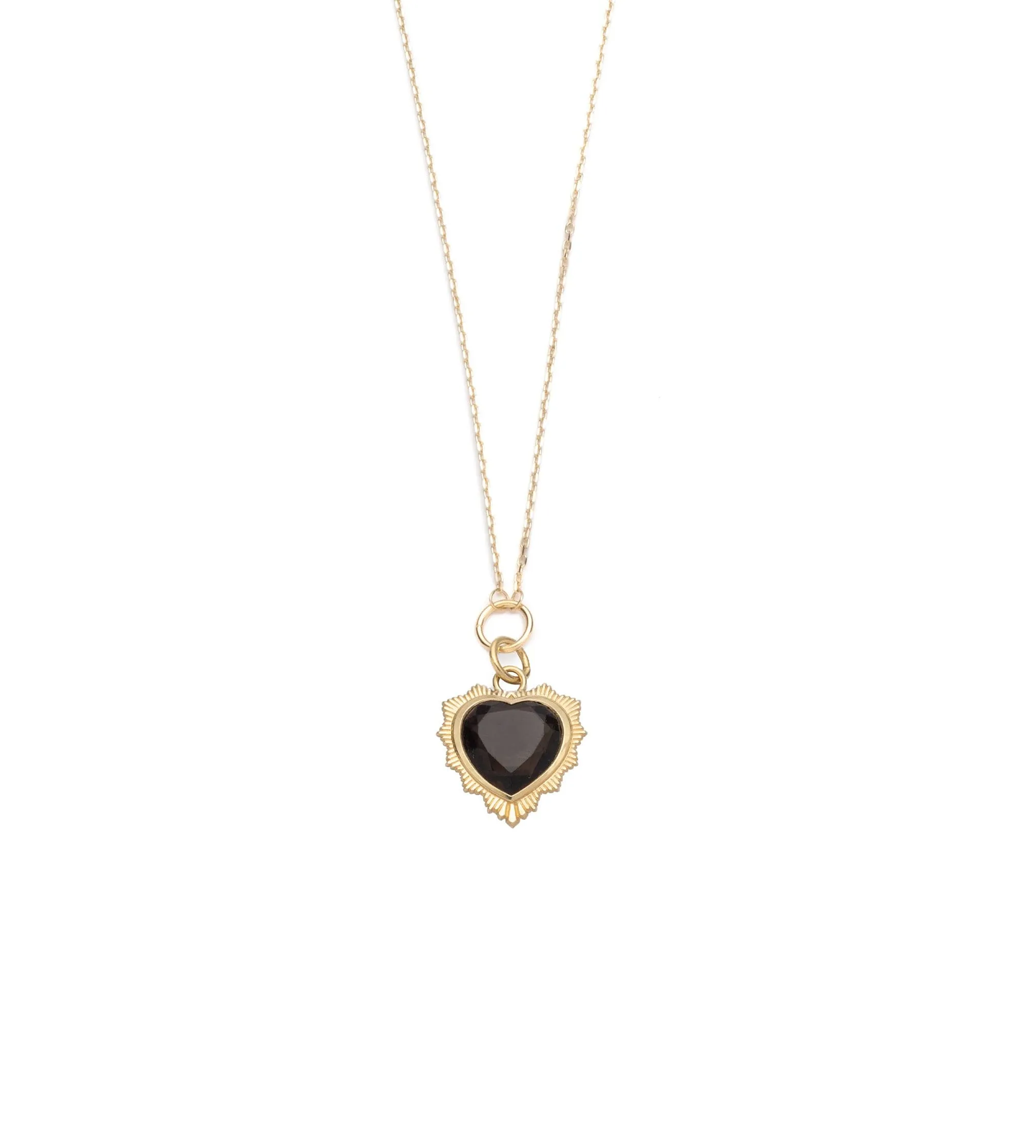 Gemstone Heart - Love :  Miniature Medallion Drop Necklace