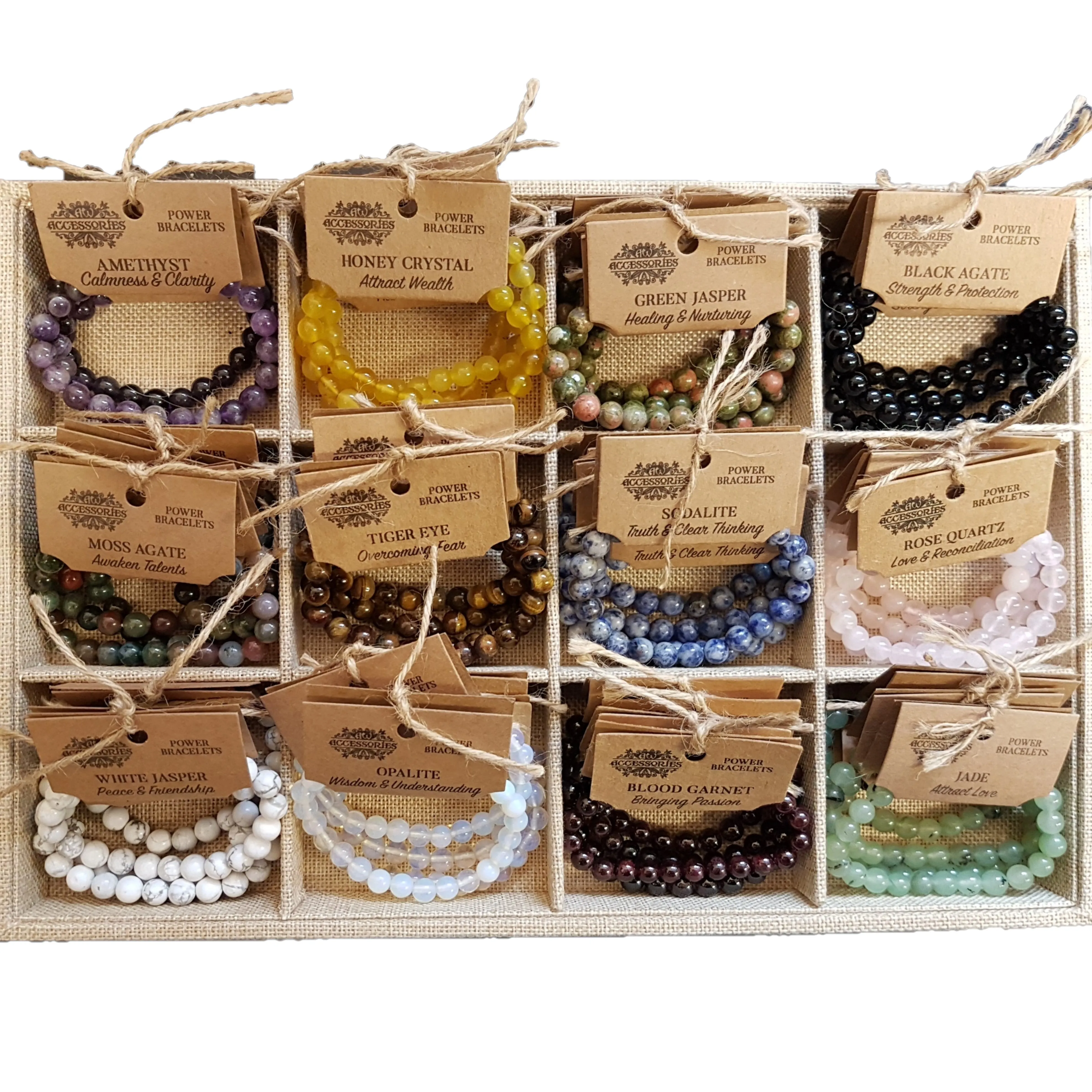 Gemstone Power Bracelets - Choice of 12