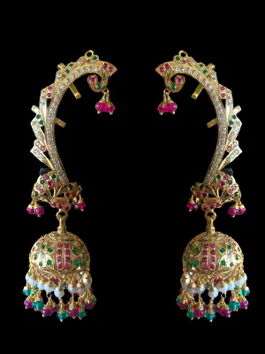 Gold plated silver kaanphool / ear cuffs ( SHIPS IN 5 WEEKS )