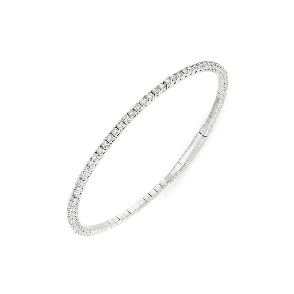 HalfWay Flexible Diamond Stackable Bangle Bracelet Cuff (3.00 ct.) in 14K Gold