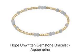 hope unwritten gemstone bracelet - aquamarine by enewton