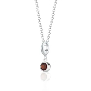 January Birthstone Necklace (Garnet)