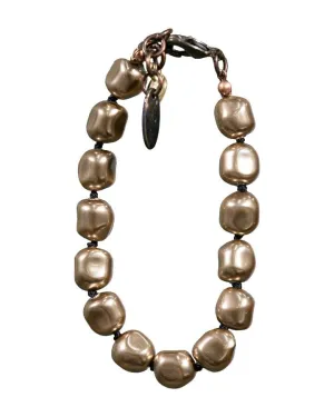 Karyn Chopik Bronze Swarovski Pearl Bracelet