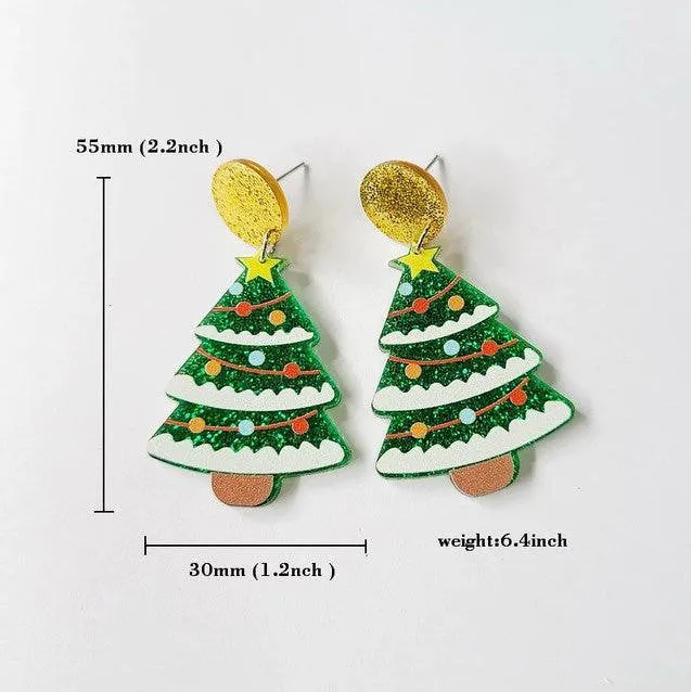 KittenAlarm - Aura Studded Acrylic Christmas Earrings