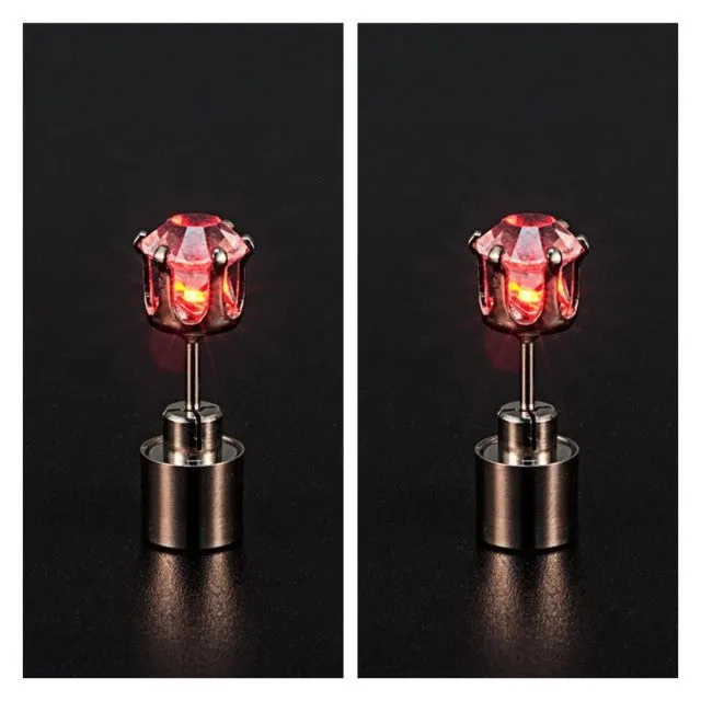 Korean Style LED Colorful Zircon Earrings