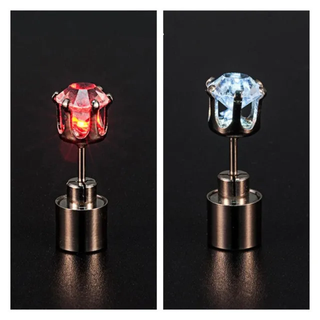 Korean Style LED Colorful Zircon Earrings