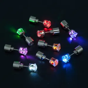 Korean Style LED Colorful Zircon Earrings