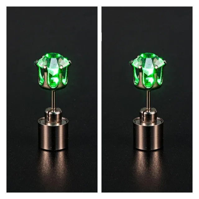 Korean Style LED Colorful Zircon Earrings