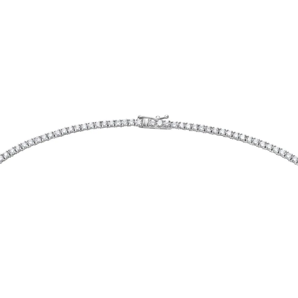 Lab Grown Diamond Tennis Necklace (6.00ct.) 2.50mm 4-Prongs Setting in 14K Gold