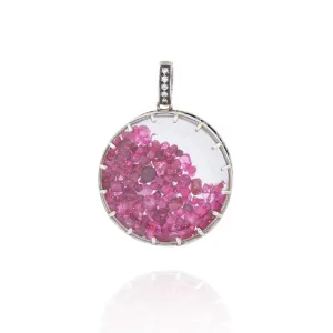 Large Ruby Diamond Dust Charm