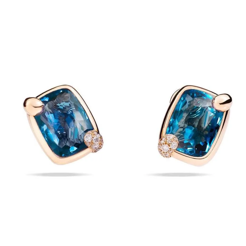 London Blue Topaz & Diamond Ritratto Earrings