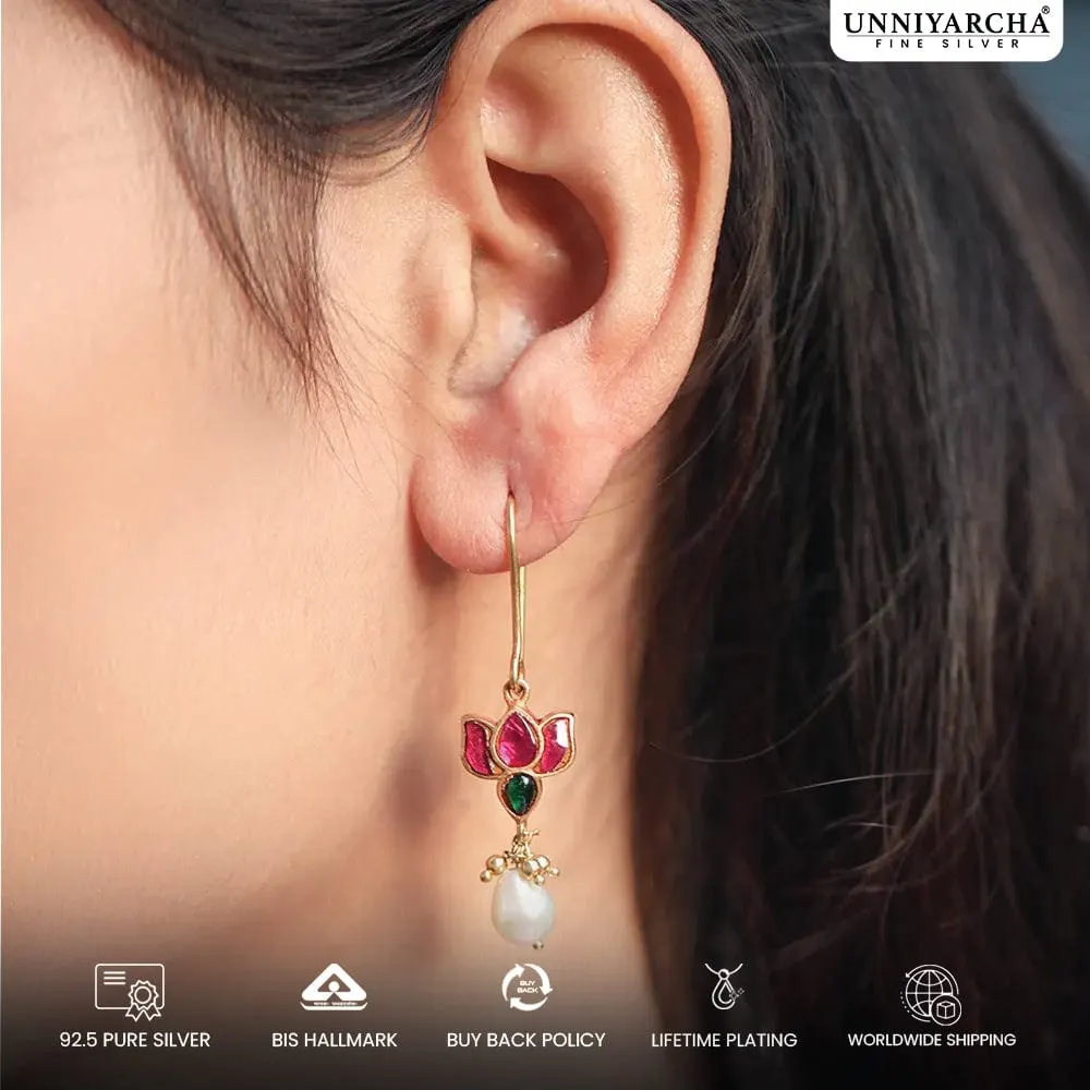 Lotus Gold Earring