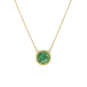 Maman Crown Bezel Emerald Necklace