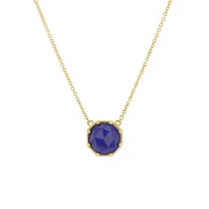 Maman Crown Bezel Lapis Necklace