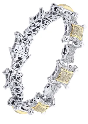 Mens Diamond Bracelet White Gold| 5.27 Carats| 58.71 Grams