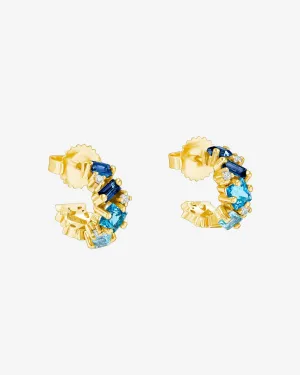 Nadima Blue Ombre Mini Hoops