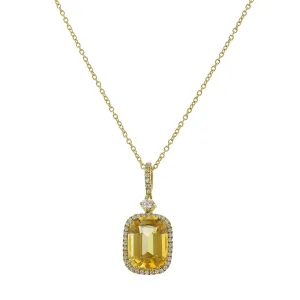 Necklace with Citrine and Diamonds