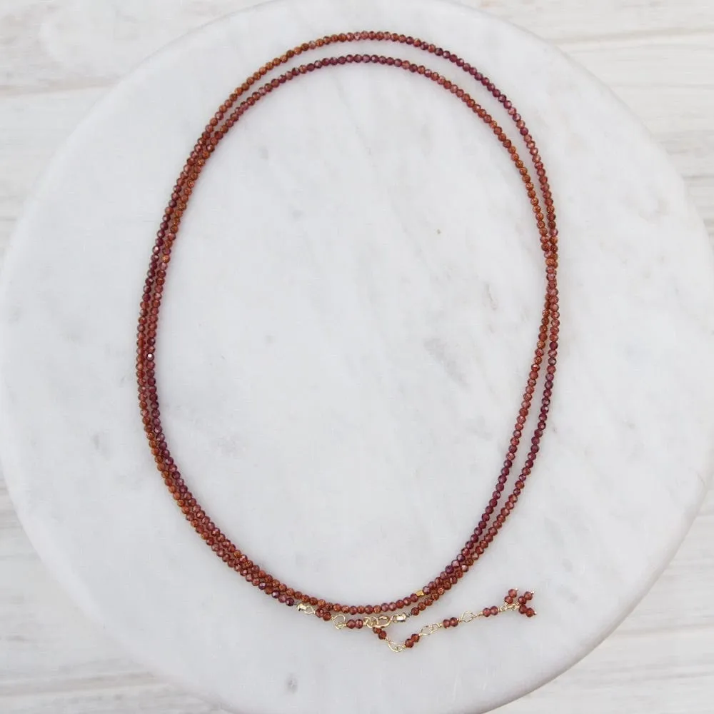 Ombre Sunstone Wrap Bracelet & Necklace