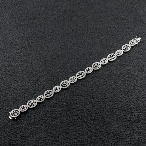 Oval Design Diamond Bracelet