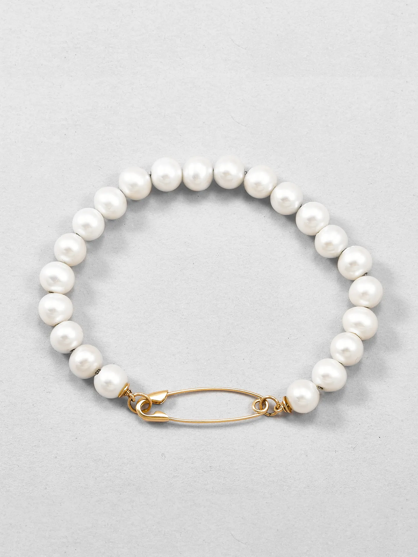 Pearl Safety Pin Bracelet