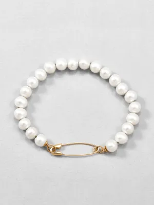 Pearl Safety Pin Bracelet