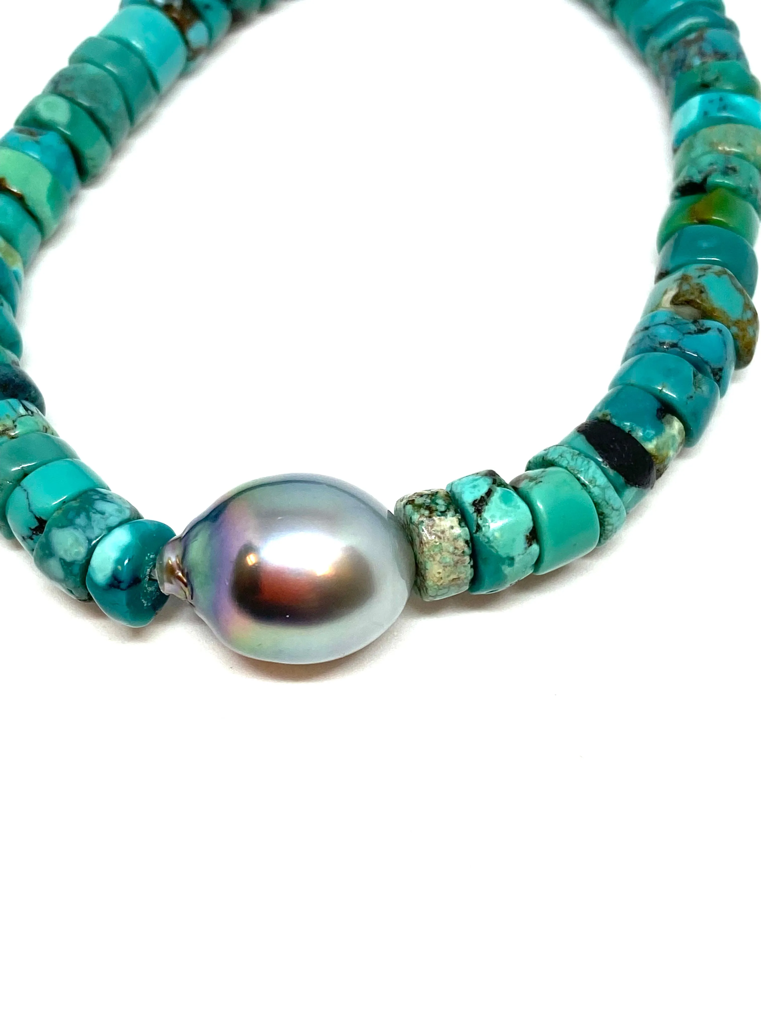 Perle by Lola Tahitian Pearl and Turquoise Bracelet